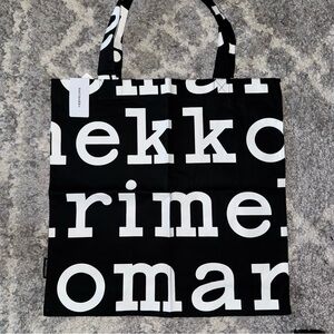 Marimekko Black and White Graphic Logo Tote